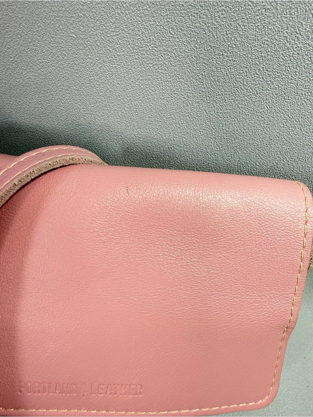 Portland Leather Pink Leather Metro Mini Crossbody Bag